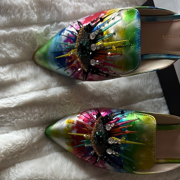 Kurt Geiger London Women's Multicolor Embellished Mules - Picture 5 of 6